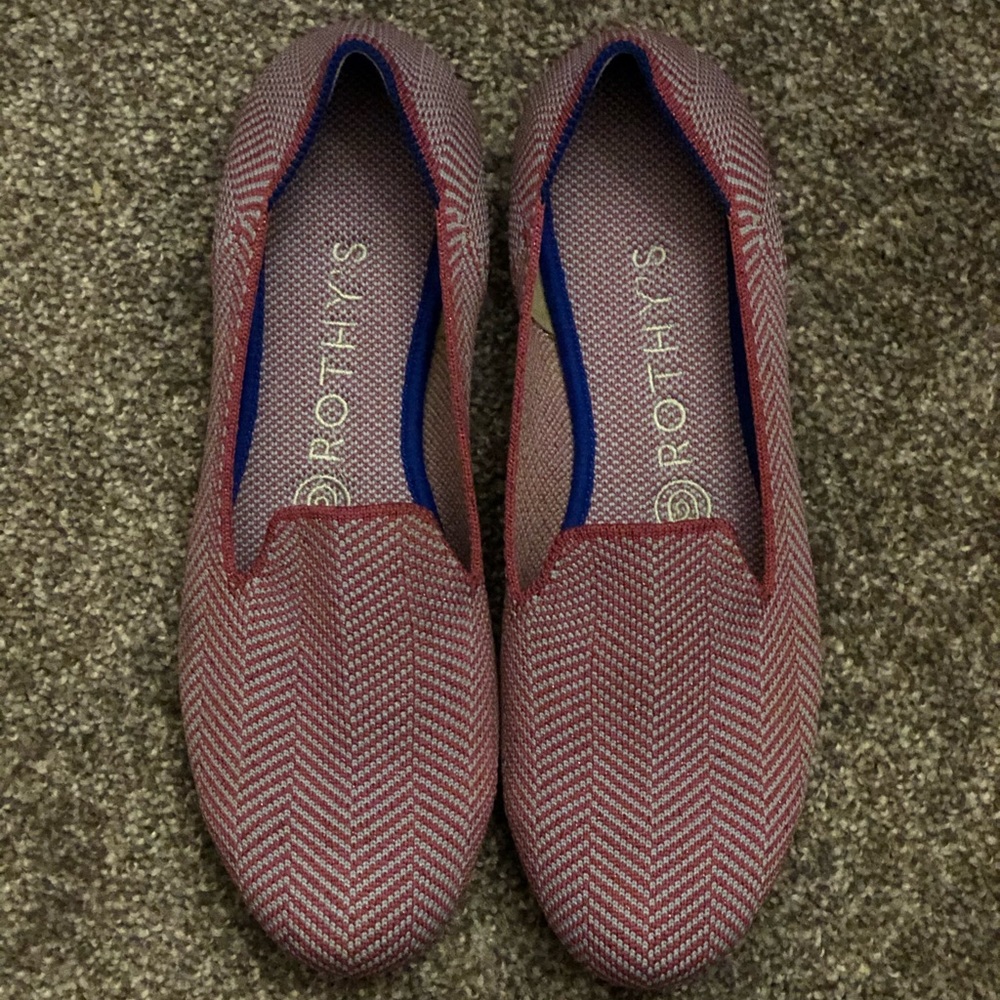 Rothy’s Metallic Amethyst Herringbone Loafers